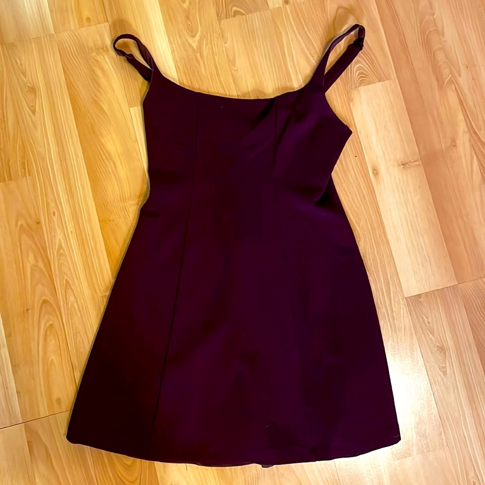 Urban outfitters small burgundy zip dress